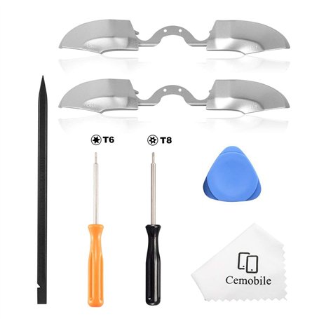 Cemobile Lot de 2 boutons de déclenchement argentés LB RB pour manette Xbox One Elite Series 1