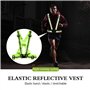 SANTOO Gilet de Sécurité Réfléchissant Visible à 360 ° Réglable pour Hommes et Femmes Course Jogging Vélo Moto