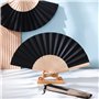2 Pièces Éventail en Bois Éventails Pliables à Main en Tissu Ventilateurs de Poche Éventail d Artisanat Cadeau d Éventail avec C