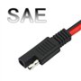 CERRXIAN Pack 2 14AWG SAE Puissance Automobile Extension Cable 0.3M / 1FT Batterie Solaire Fil de fiche SAE Câble