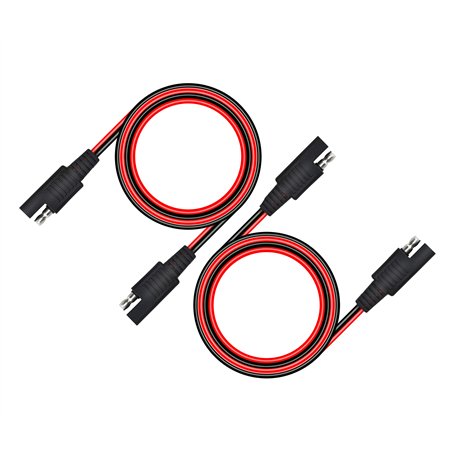 CERRXIAN Lot de 2 câbles d'extension SAE vers SAE à 2 broches à connecter/déconnecter rapidement