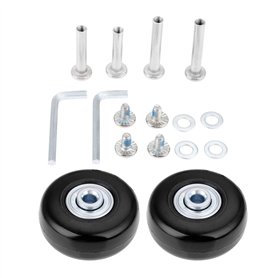 Roues de Valise de Remplacement Roulettes Valise avec Clé Réparation Roulements 45 x 18 mm Pour Réparation de Valise