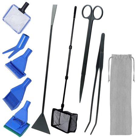 Kit D'outils de Nettoyage 9 en 1 pour Aquarium