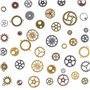 FOCCTS 100g Steampunk Engrenages en Métal Pendentif Cogs Steampunk pour Bijoux Artisanat 7-30mm