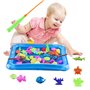 Surplex 43 Pièces Jouet de Pêche Flottant Enfants Exterieur Jeu Peche A La Ligne Piscine Baignoire De Pêche Jouets Magnétiques J