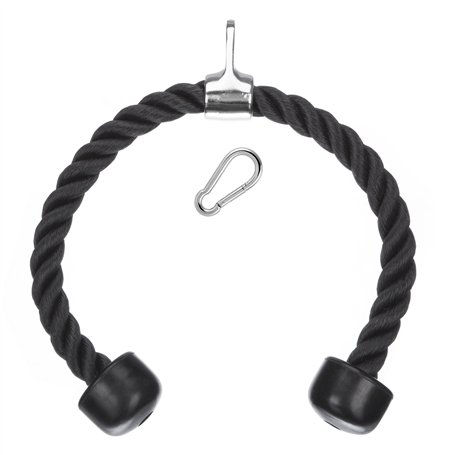 Katai Corde de tirage de Triceps pour Appareil à Charge guidée.​​ Maillon d'attache avec Crochet Mousqueton