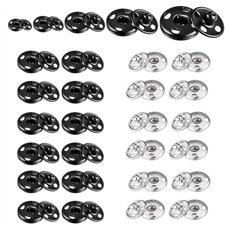 Hash Lot de 24 boutons-pression en métal à coudre pour sac à main