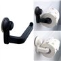Support de papier toilette à ventouse - Fixation murale - Sans perçage - Forte adhérence - Pour salle de bain et cuisine - Noir
