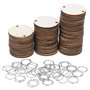 LIOOBO Calendrier Anniversaire Bois Tranches de Bois Disque Rondes pour Calendrier d'Ami Anniversaire Bricolage DIY Fabrication