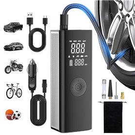 Gonfleur de pneu portable – Pompe à air sans fil 5 fois plus rapide 180 PSI pour pneus de voiture