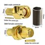 Lot de 10 connecteurs SMA mâle vers femelle et outil de sertissage coaxial pour câble d'extension d'antenne wifi SMA BNC RG58