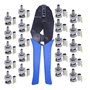 BNC pince et 20pcs connecteurs mâles à sertir BNC sur câble coaxial RG58 RG59