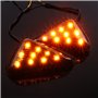 2 pcs Feux de Clignotants, Keenso Ambre LED Feux de Signalisation Voyants, 12V Triangle Feux de Marqueur de Stroboscope Universe