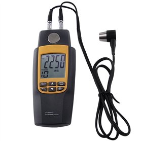 GAIN EXPRESS Ultrasons Mètre Testeur Jauge Mesure 1.2~220 mm Velocity Digital LCD pour métal Acier Aluminium cuivre Verre Fer Pl