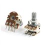 sourcingmap 2 pcs B20K 20K Ohm Réglable 8 mm Arbre PCB Monté Potentiomètre Linéaire Double
