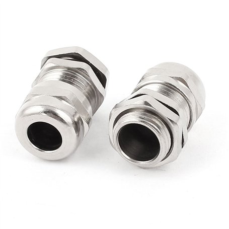 sourcingmap 2pcs presse-étoupe connecteurs étanches en métal argenté M14 de 4 à 8 mm de diamètre