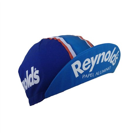 APIS Casquette de vélo rétro Team Vintage Fixie Reynolds Bleu