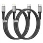 Câble USB C vers Lightning 2M 2Pack[Certifié MFi]