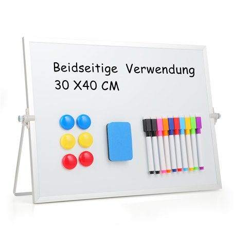 Tableau Blanc Effaçable sur Pied 30x40 cm