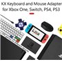 GZW-Shop Adaptateur Convertisseur de Clavier et Souris pour Console Switch/Xbox One / PS4 / PS3,Support Touches de Clavier Perso
