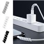 HDGSAFD Lot de 24 Cache-Câbles De Charge, Housses De Protection en Silicone en Spirale, Accessoires pour Câbles De Charge, Houss