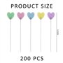Lot de 200 épingles à coudre en forme de cœur - Longues épingles de positionnement - Épingles droites colorées - Pour couture DI