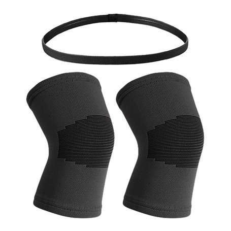 JTMKYO 1 paire de genouillères pour enfants et 1 bandeau