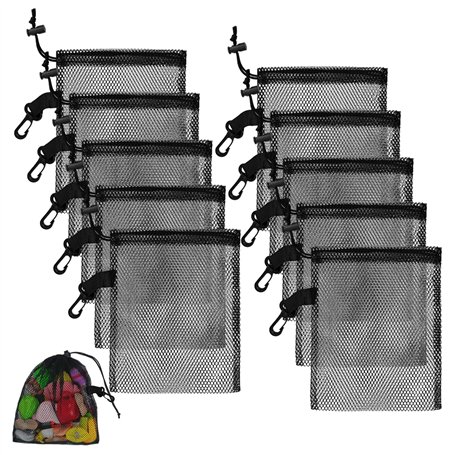 SLEEKEE Lot de 10 sacs en filet de nylon