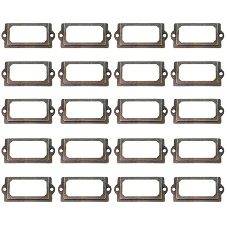 Paquet De 20 Porte-Étiquettes De Porte D'Armoire Avec Vis