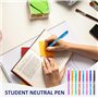 Pen Effaçable De 8 Pièces, Stylo Neutre Créatif, Stylo De Marqueur Multicolore, Stylo À Bille Effacable Multi-Fonction, Bureau E
