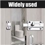 Lot de 3 verrous à deux voies en acier inoxydable - Verrous coulissants à double extrémité - Convient pour la fixation de fenêtr