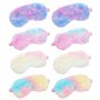 NyxSeat Lot de 8 masques pour les yeux colorés en peluche pour le sommeil des enfants