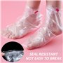 Lot de 100 couvre-pieds transparents et imperméables en plastique pour les sources chaudes, l'hydrothérapie et les traitements à
