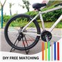 NyxSeat Lot de 72 bandes réfléchissantes pour vélo - Rayons colorés - Bandes réfléchissantes - Rayons de vélo imperméables - Con