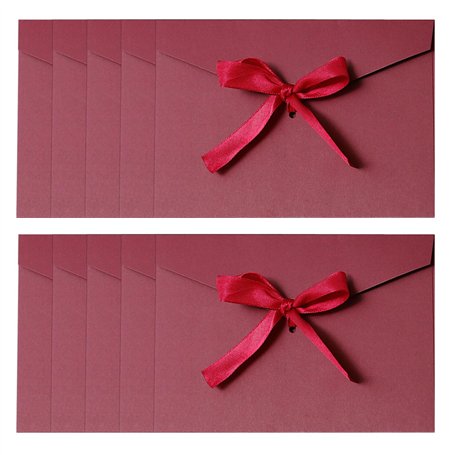 Lot de 10 enveloppes bordeaux