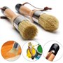 ANCLLO Lot de 3 pinceaux de peinture à la craie et à la cire, pinceaux à poils pour meubles en bois, décoration d'intérieur, y c