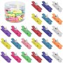 Tiardey 50 pcs Couleur en Bois Clips Punaises, Pinces en Bois avec Punaises pour Tableaux en Liège Carte Notes Photos Mur dans B