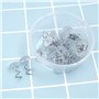 Tiardey 30 pièces Clou de Torsion Fixe en Acier Inoxydable tête Transparente Aiguille en Spirale Bricolage à la Main Couverture