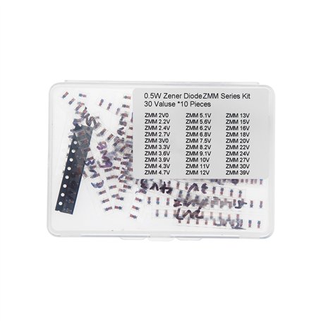 30 Valeurs * 10 Pièces SMD 0.5W LL-34 Glass Case Silicon Planar Zener Diodes 2V0 to 39V