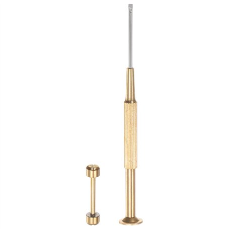 sourcing map 2 en 1 Montre Vis Tube Tige 18mm Intérieur Dia INOX Acier Montre Bracelet Épingles avec 2mm Fente Tournevis