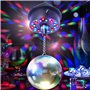 5 RPM - 9 RPM réglable miroir ball rotatif moteur avec 24 RGB LED lumière pour 4 6 8 12 "disco ball pour Party decor dj Band Bar