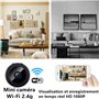 Camera Espion WiFi 1080P Mini Caméra de Surveillance Interieur/extérieur sans Fil avec Enregistrement Micro Cachée Camera Espion
