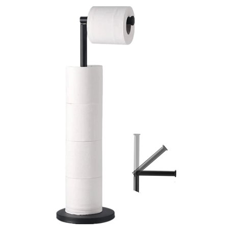 AIQII Porte-papier toilette debout en acier inoxydable 304 - 17 x 56