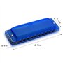 Jzhen 2Pcs Harmonica Enfants, Instrument À Vent Harmonica dans Jouet Harmonica 10 Trous en Plastique, Bleu et Rose