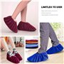 iPobie 5 Paires Couvre-Chaussures, Surchaussures Lavable Tissus Housse Réutilisable Lavable en Flanelle
