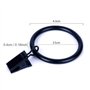 OFKPO Lot de 20 Clips pour Rideaux Clips, Antirouille Anneaux de Rideaux avec Pinces Metal Rideau Clips Crochet - Noir
