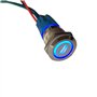 Mintice 19mm Bleu LED 12V Interrupteur à Bascule Bouton Poussoir Voiture Métal Interrupteur Momentané Lumière Intérieure Engine 