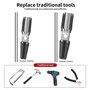 Endommagé vis Extracteurs Dénudés, Kit d'extracteurs de vis tarauds 1/2" et 3/4", Extracteur de Vis à Double Tête, pour enlever