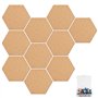Comzantor 10 Pièces Panneau de Liège Hexagonal