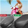 SPEACOUR 2 PCS Housse de Siège de Moto en PU Protège-siège de Moto Universelle Couvre-Selle de Moto Imperméable Housse de Banque